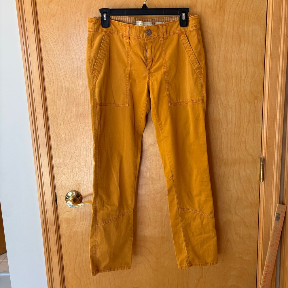 Hei Hei Utility Pants Women 27 Mustard Yellow Slim Leg Anthropologie 45ASLTP421C